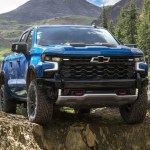 2024 Chevy Silverado ZR2 pickup truck driving