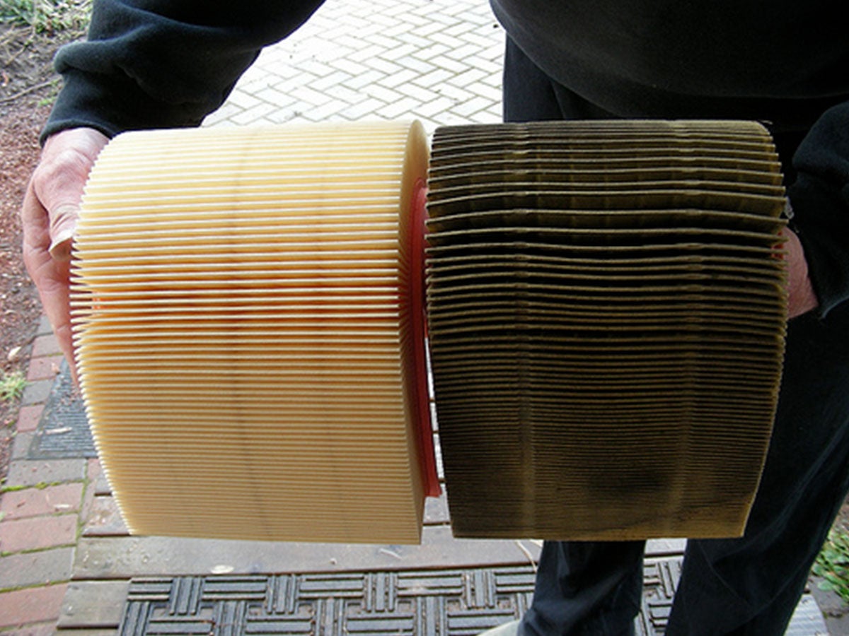 Car air filter replacement in Pasadena